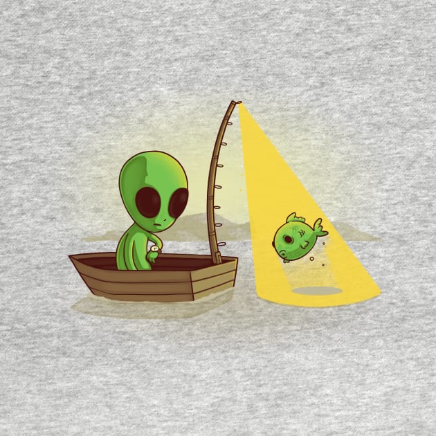 Alien Fishing by Naolito